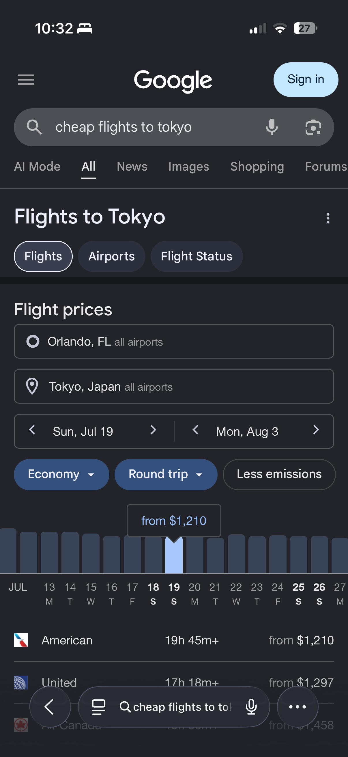 Google Search after Sponsored results are hidden